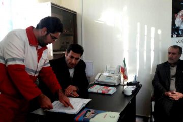 بازدید فرماندار هوراند از پایگاه امداد جاده ای مجید آباد