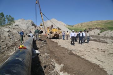 بهره برداری از فاز اول پروژه خط انتقال گاز منشعب از خط صادراتی ارمنستان به ورزقان و اهر