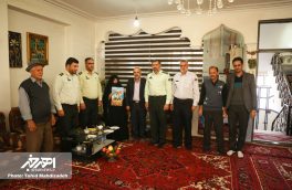 دیدار فرمانده نیروی انتظامی اهر با خانواده شهدا به مناسبت هفته نیروی انتظامی