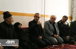 استاندار آذربایجان شرقى با خانواده شهید حمید عابدی در اهر دیدار کرد