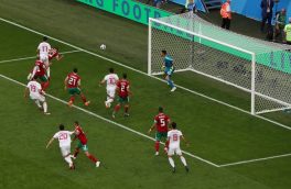 اختصاصی؛ لحضه تنها گل ایران مقابل مراکش در جام جهانی ۲۰۱۸