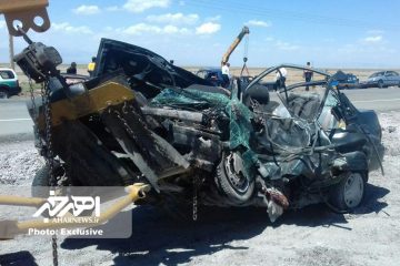 حادثه رانندگی مرگبار برای یک خانواده اهری در جاده تبریز – ارومیه با ۶ کشته و ۱ مصدوم + تصاویر