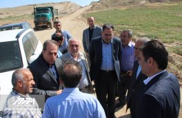 حضور وزیر راه و شهرسازی در اهر و بازدید از پروژه در حال احداث بزرگراه اهر – تبریز