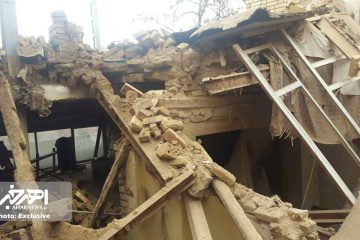 ریزش سقف یک خانه مسکونی در اهر / زن ۵۰ ساله از زیر آوار نجات یافت + تصاویر