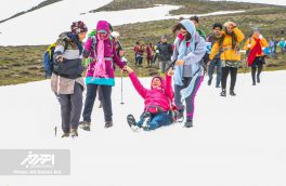 صعود سراسری کارگران کوهنورد ۱۶ استان کشور به قله فندقلوی شهرستان اهر
