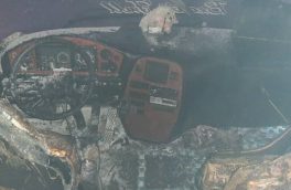 آتش سوزی اتوبوس مسافربری ترمینال تبریز