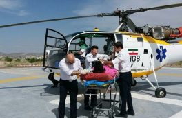 پرواز بالگرد اورژانس در ورزقان برای نجات جان نوجوان ۱۶ ساله