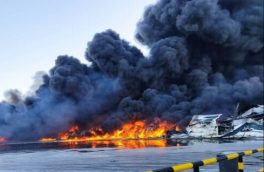 آتش سوزی در شهرک صنعتی شهید سلیمی/ ۱۰ نفر دچار دود گرفتگی شدند